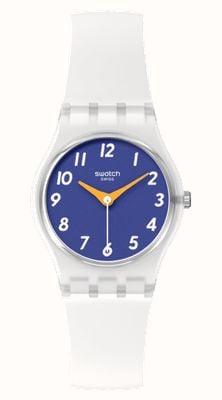 Swatch THE GOLD WITHIN YOU (25mm) Blue Dial / White Silicone Strap LE108