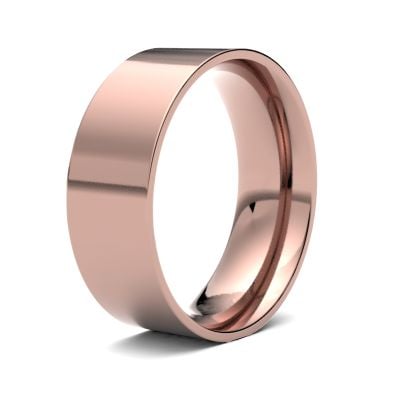 James Moore Wedding Rings | 9ct Rose Gold | 7mm | Light | Flat Court | AG_7LLE-9R