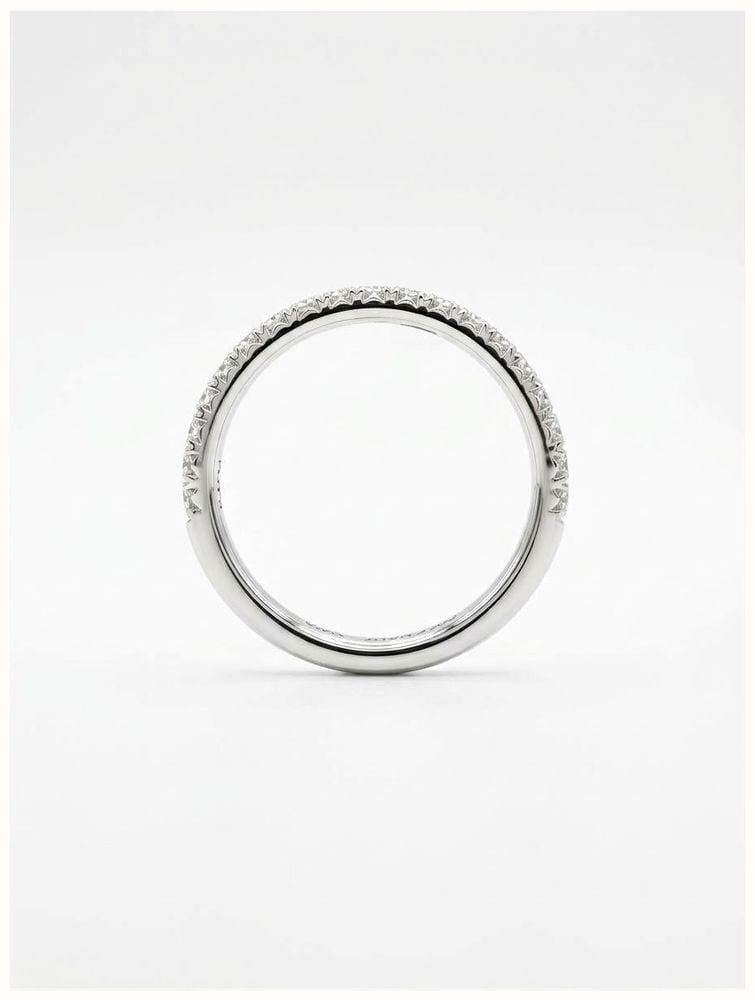 0.33ct Round Brilliant Natural Diamond Platinum Half Eternity Ring HET100161/P - alternate view 3