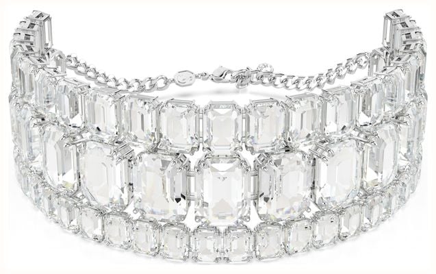 Swarovski Millenia Choker Necklace White Crystals Rhodium Plated 5696290