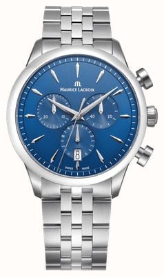 Maurice Lacroix 1975 Quartz Chronograph (40mm) Blue Sun-Brushed Dial / Stainless Steel Bracelet 751038-SS002-430-1