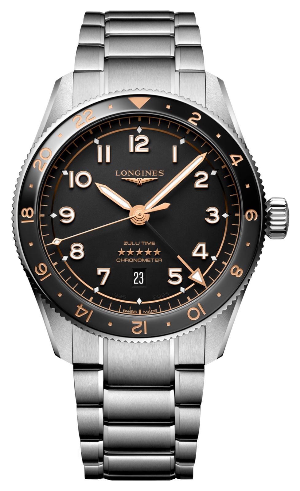 LONGINES L38124506 Spirit Zulu Time GMT Automatic (42mm) Watch