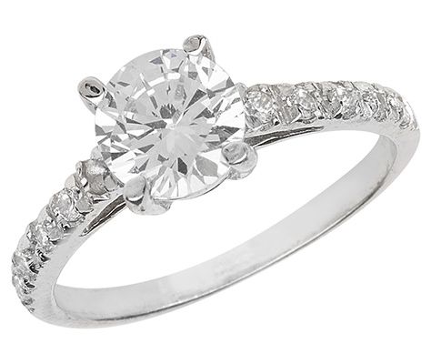 Treasure House G7128/N Ladies Silver CZ Ring (Size N Jewellery