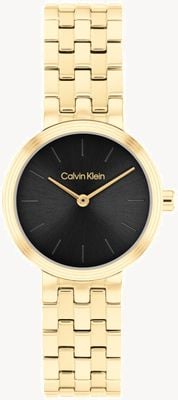 Calvin Klein FORME Two-Hand Quartz (26mm) Black Dial / Gold PVD Stainless Steel Bracelet 25100187