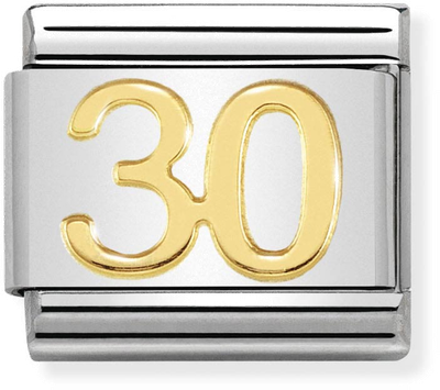 Nomination Classic 30 18ct Gold & Steel Charm 030109/40