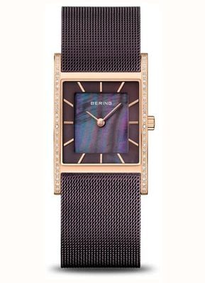 Bering Women's Classic (26mm) Brown Mother-of-Pearl Dial / Brown Stainless Steel Milanese Mesh Bracelet 10426-262-S