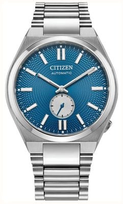 Citizen Tsuyosa Automatic Small-Seconds (40mm) Textured Blue Dial / Stainless Steel Bracelet NK5010-51L