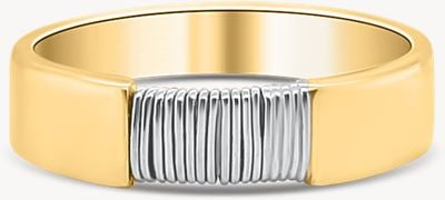 9ct Yellow Gold And White Gold Wire Ring J97215