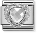 Nomination Classic Heart Sterling Silver & Steel Charm 330603/010