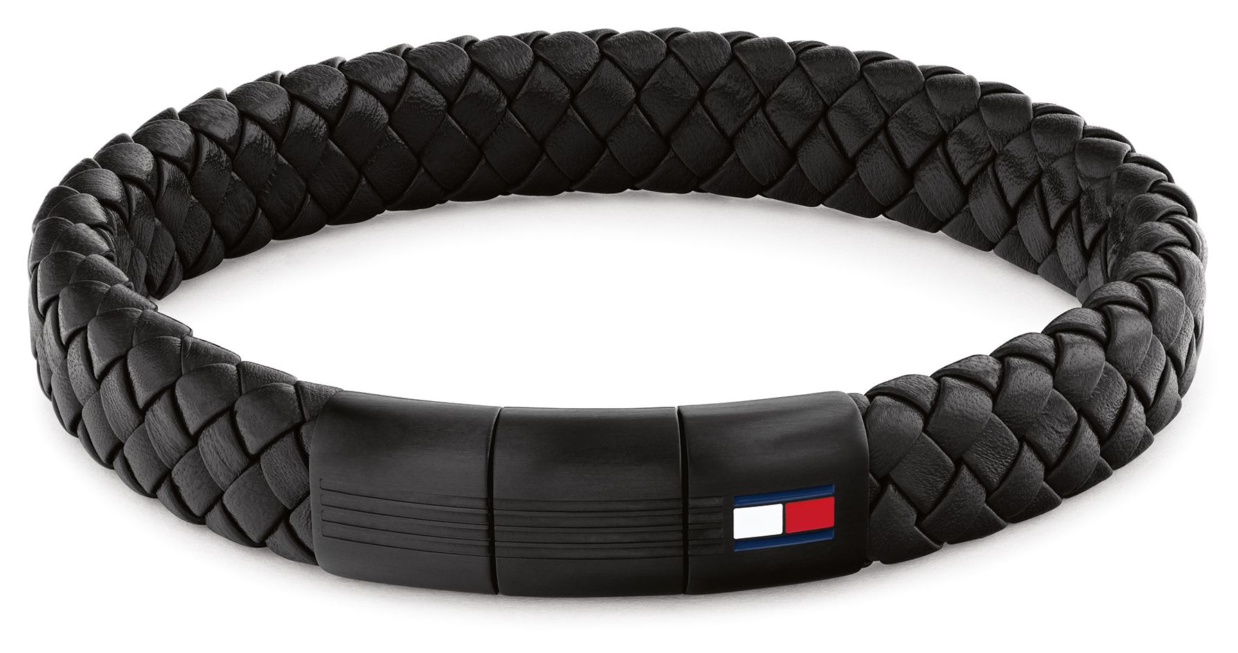 Tommy Hilfiger 2790662 Men's Round Braided Black Leather Jewellery
