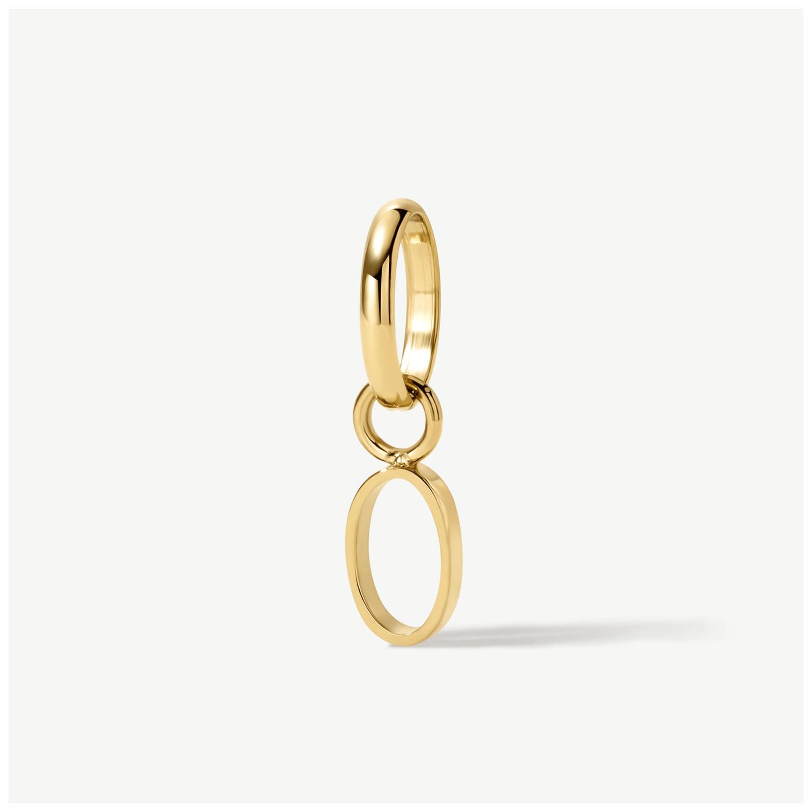 D.LOUISE CH-19-00 Gold Tone Mini Number Charm - 0 Jewellery