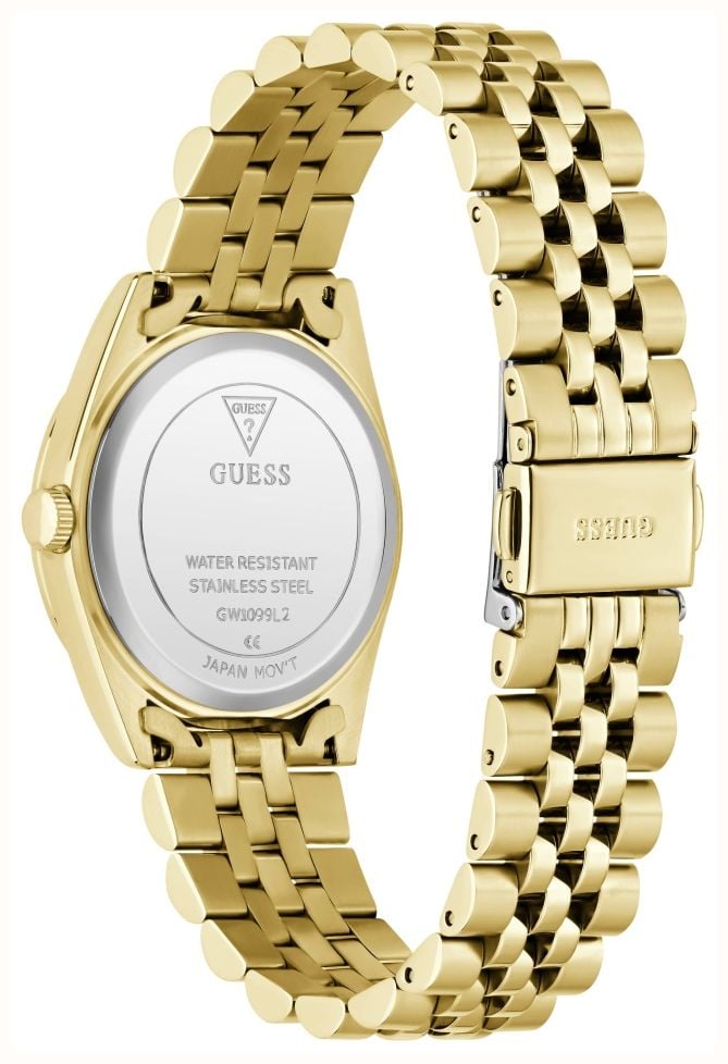 Guess Ladies Jada White Mother of Pearl Dial Gold-Tone Stainless Steel Bracelet GW1099L2 - alternate view 2