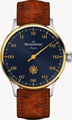 MeisterSinger Pangaea Automatic (40mm) Deep Blue Fermata Dial / Dark-Brown Leather Strap PDS917GLG-SF02