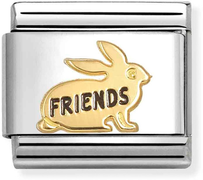 Nomination Classic Rabbit 18ct Gold Friends Charm 030285/73