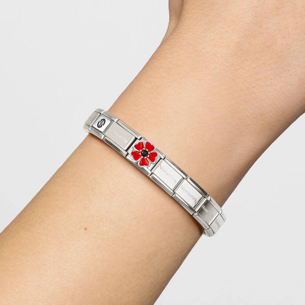 Nomination Classic Poppy Cubic Zirconia Enamel Charm 330321/19 - alternate view 2