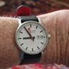Customer picture of Mondaine Vegan Grape Leather Strap - Black - (16mm) FG3116.21Q