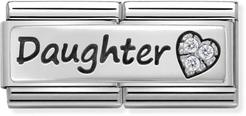 Nomination Classic Daughter Sterling Silver & Steel Charm 330731/02