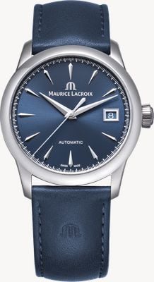 Maurice Lacroix 1975 Automatic (36mm) Blue Sun-Brushed Dial / Blue Leather Strap 756007-SS001-430-4
