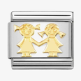 Nomination Charm, Composable Link, gold Sisters 030162/67