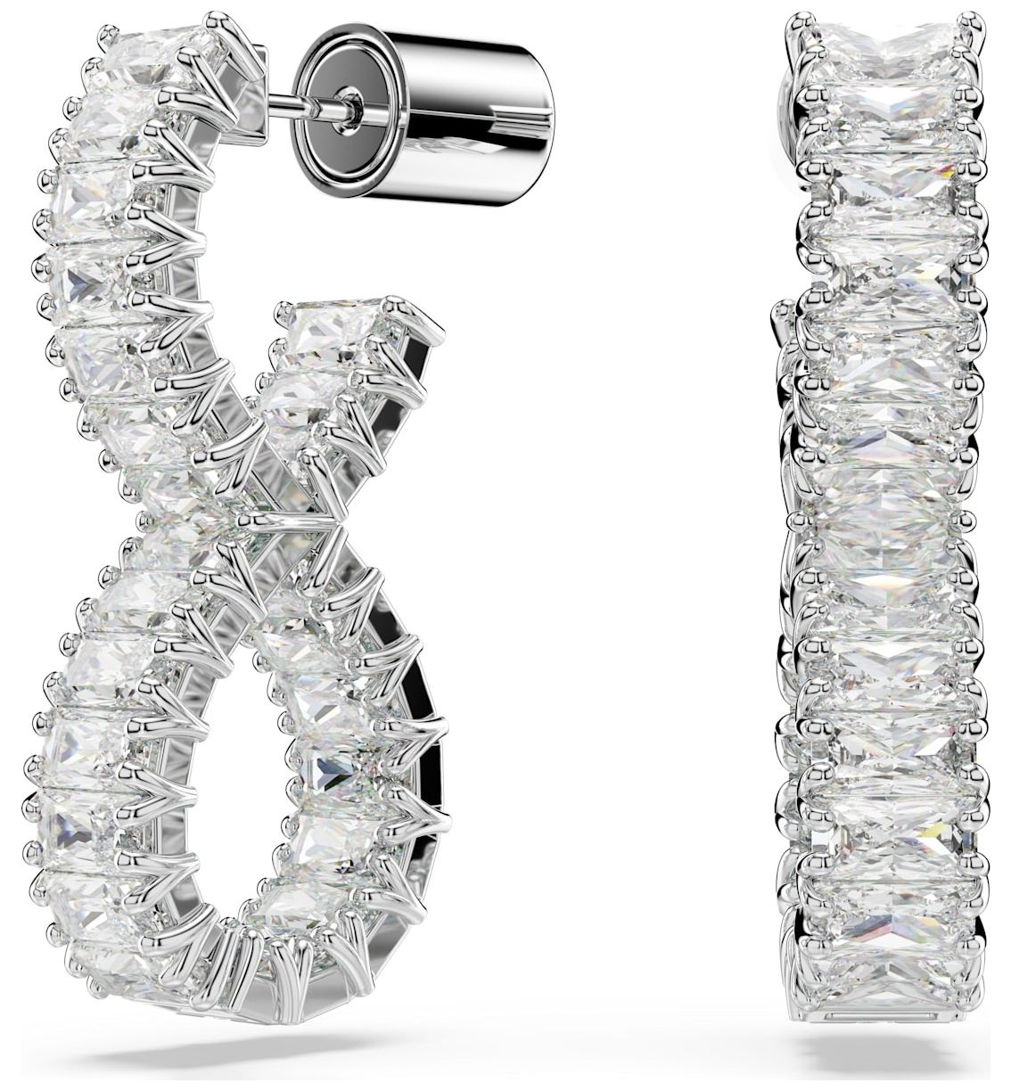 Swarovski 5684047 Hyperbola Hoop Earrings Infinity White Jewellery