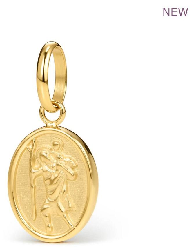 D.LOUISE CH-49 Gold Tone Mini St Christopher Charm Jewellery