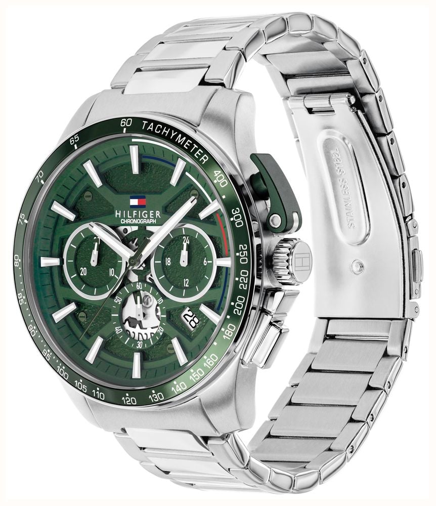Tommy Hilfiger Bank Stainless Steel Green Dial Watch 1792293 - alternate view 2