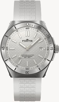 FORTIS Marinemaster M-40 Performance Snow White (40mm) Horizon Ultra-flexible Rubber Strap F8120009