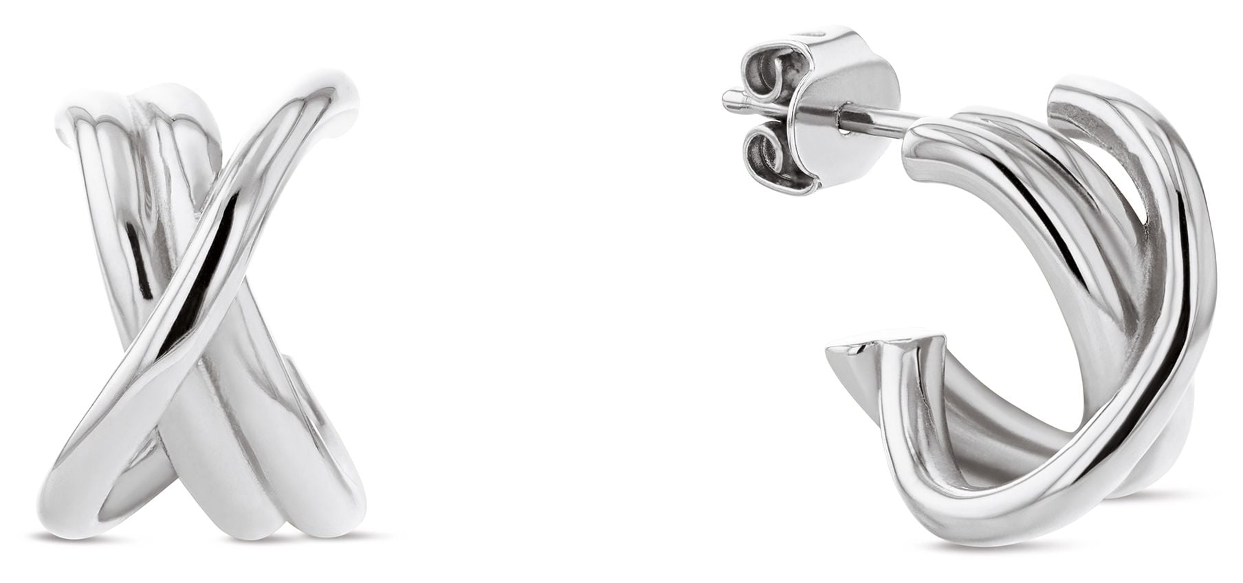 Tommy Hilfiger 2780992 Women's Nautical Knot Earrings Silver Jewellery