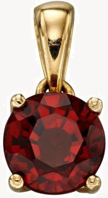 Elements Gold 9k Y/gold Red Garnet Birthstone Pendant Only GP2189