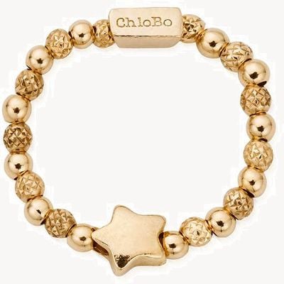 ChloBo Inset Star Ring Gold Plated Size Small GR1STAR
