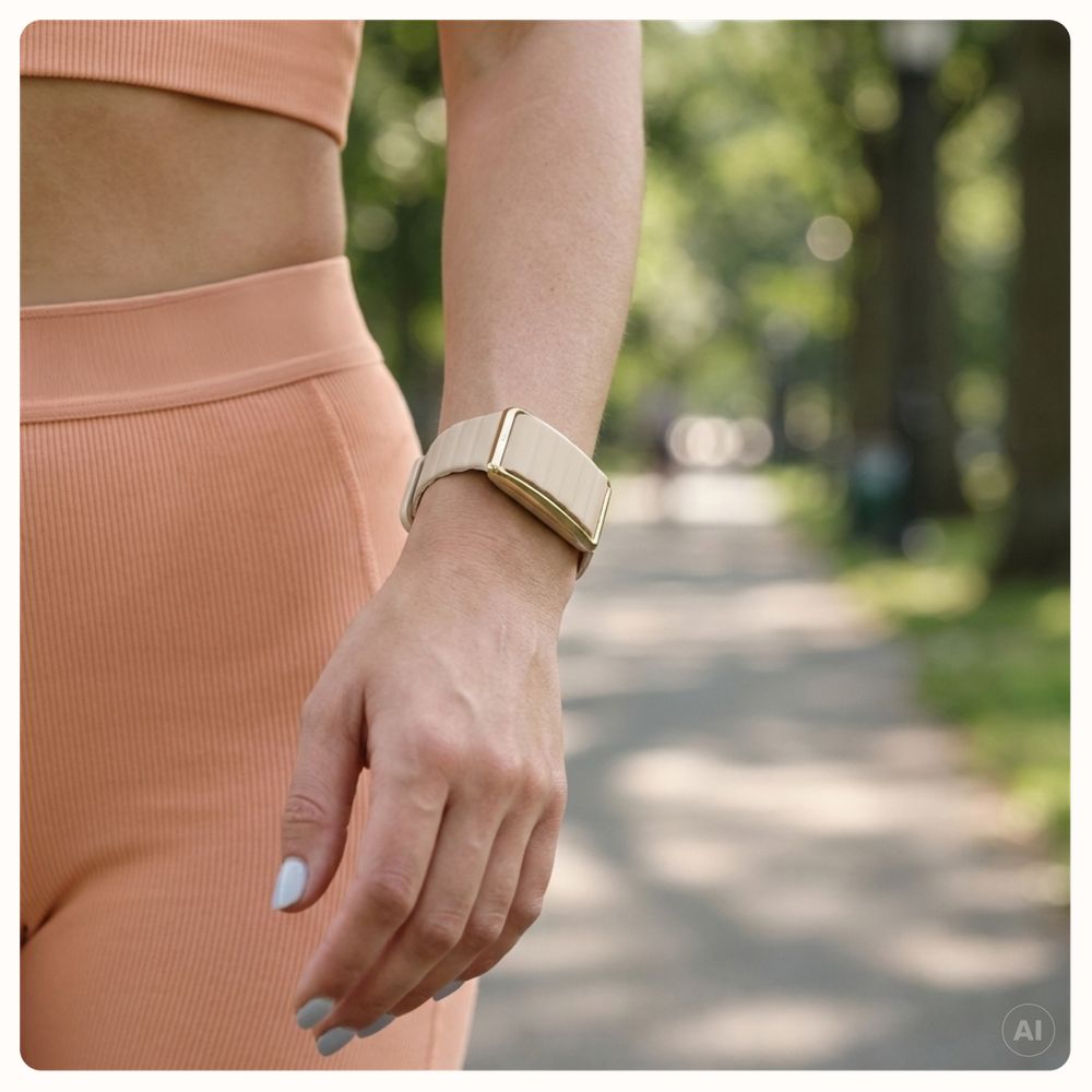 Polar Loop Beige Magnetic Silicone - Screen-Free Wearable Health Band & Fitness Tracker Watch 920121268 - alternate view 16