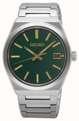 Seiko Essential Time (38.9mm) Forest Green Dial / Stainless Steel Bracelet SUR601P1
