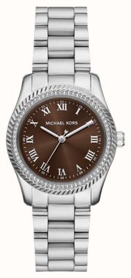 Michael Kors Mini Lexington Quartz (33mm) Brown Sunray Dial / Stainless Steel Bracelet MK7624