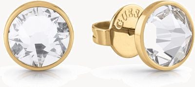 Guess Men's Frontiers Yellow Gold Plated 8mm Crystal Stud Earrings UME01343YG