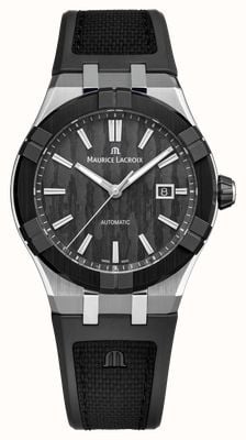 Maurice Lacroix Aikonic Automatic (43mm) Black Carbon Dial / Black Bi-Rubber Strap AC6008-SSL20-330-2