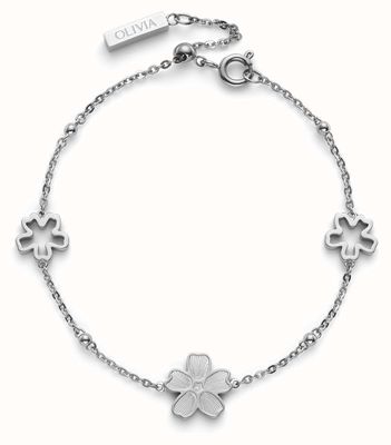 Olivia Burton Forget Me Not Stainless Steel Multi Flower Bracelet 24100543