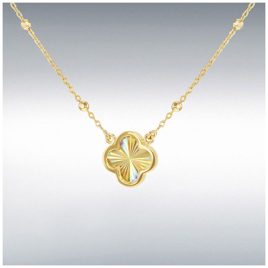 James Moore & Co 1.19.3330 9CT RAINBOW CLOVER PETAL CURB/ Jewellery