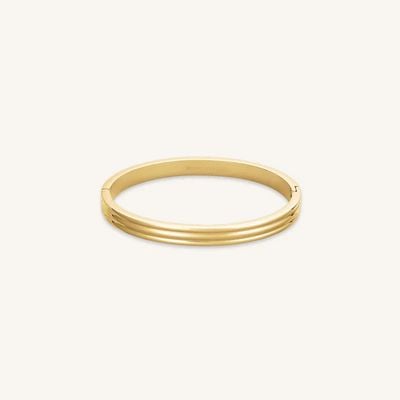 Rosefield Jewellery Ladies Striped Gold Plated Bangle JBSBG-J1041