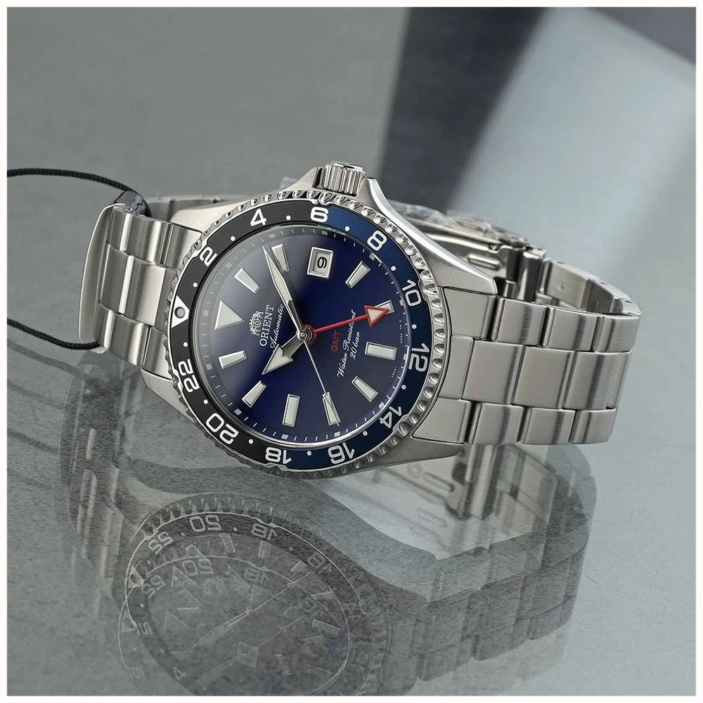 Orient Mako GMT Automatic Men's Stainless Steel Blue Dial 42mm RA-BC0003L30B - alternate view 4