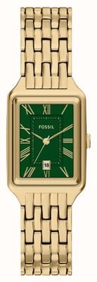Fossil Women's Raquel (23mm) Green Dial / Gold-Tone Stainless Steel Bracelet ES5452