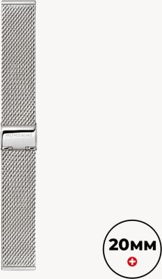 Mondaine Stainless Steel Mesh Bracelet - Silver - Standard Clasp (20mm) FM8920STEM6