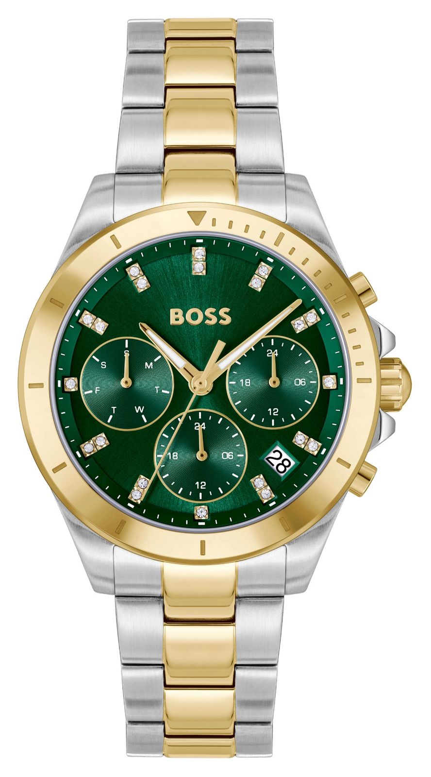 BOSS 1502827 ALLEY SPORT LUX (36mm) Green Dial / Two-Tone Watch