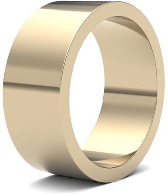 James Moore Wedding Rings | 9ct Yellow Gold | 8mm | Light | Flat | AG_8GLF-9Y