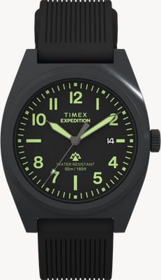 Timex Expedition Capstone (39mm) Black Dial / Black Silicone Strap TW2Y18100