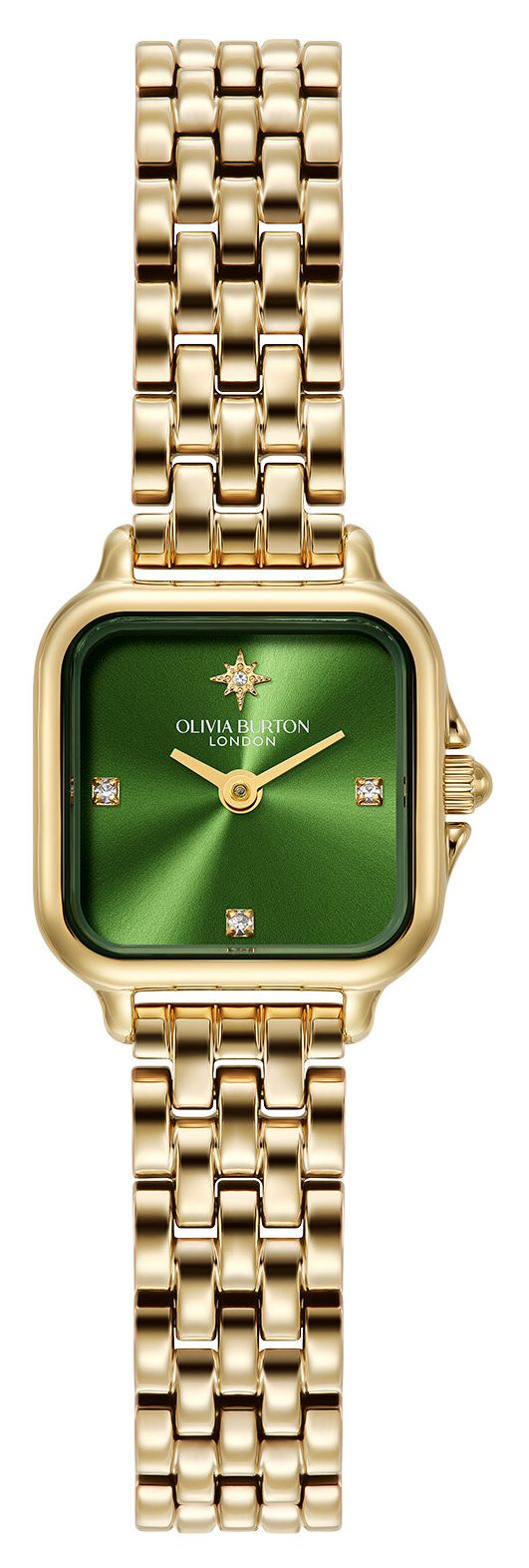 Olivia Burton 24000364 Mini Grosvenor (20mm) Green Sunray Watch