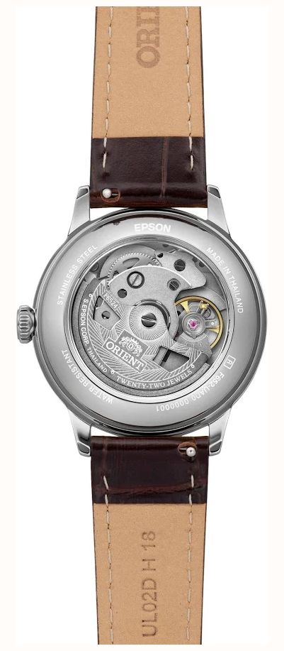 Orient Bambino 36mm Automatic Watch – Ivory Dial & Brown Leather Strap RA-BB0104Y30B - alternate view 4