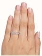 0.75ct Natural Diamond Princess Cut Platinum Half Eternity Ring JM3524 - alternate view 4