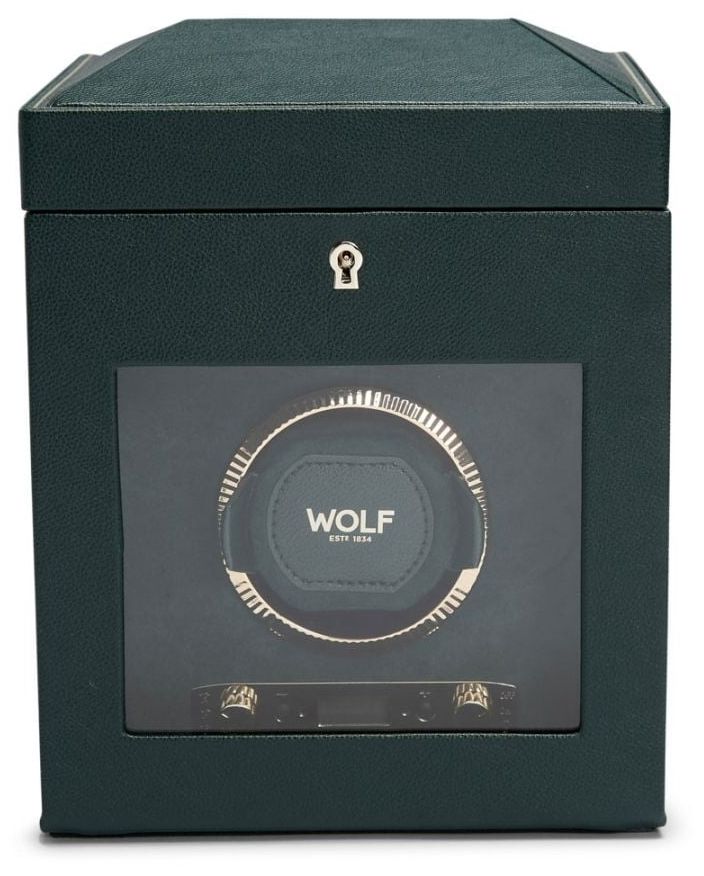 WOLF 792141 British Racing Single Watch Winder With Storage Jewellery