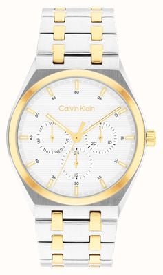Calvin Klein CK Motion Multifunction (39mm) White Dial / Two-Tone Stainless Steel Bracelet 25200533