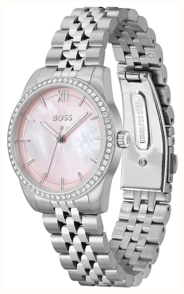 BOSS Graceful Mother of Pearl Crystal B0SS Watch 1502866 - alternate view 2